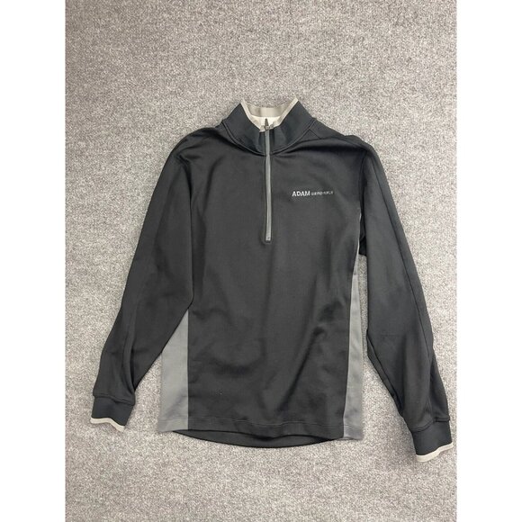 Nike Golf Jacket Men's Medium Black Gray 1/4 Zip Pullover Sweater Mock Neck - Picture 1 of 7